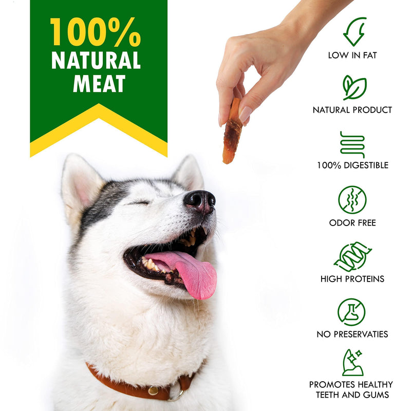 Dog Sweet Potato Wrapped with Chicken Pet Natural Chew Treats Grain Free Organic Meat Human Grade Dried Snacks in Bulk for Training for Small & Large Dogs Sweet Potato