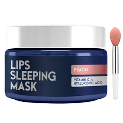 Lip Sleeping Mask with Hyaluronic Acid Vitamin C Nourish Hydrate Dry Lips Peach Overnight Lip Mask Moisturizer for Skin Care