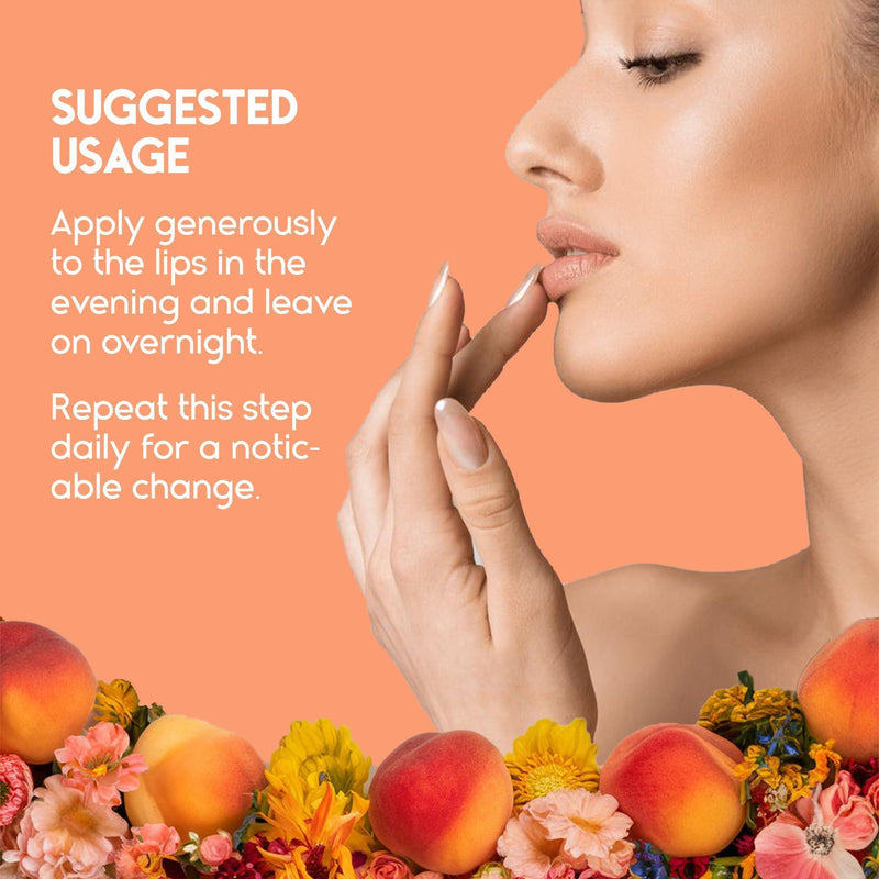 Lip Sleeping Mask with Hyaluronic Acid Vitamin C Nourish Hydrate Dry Lips Peach Overnight Lip Mask Moisturizer for Skin Care