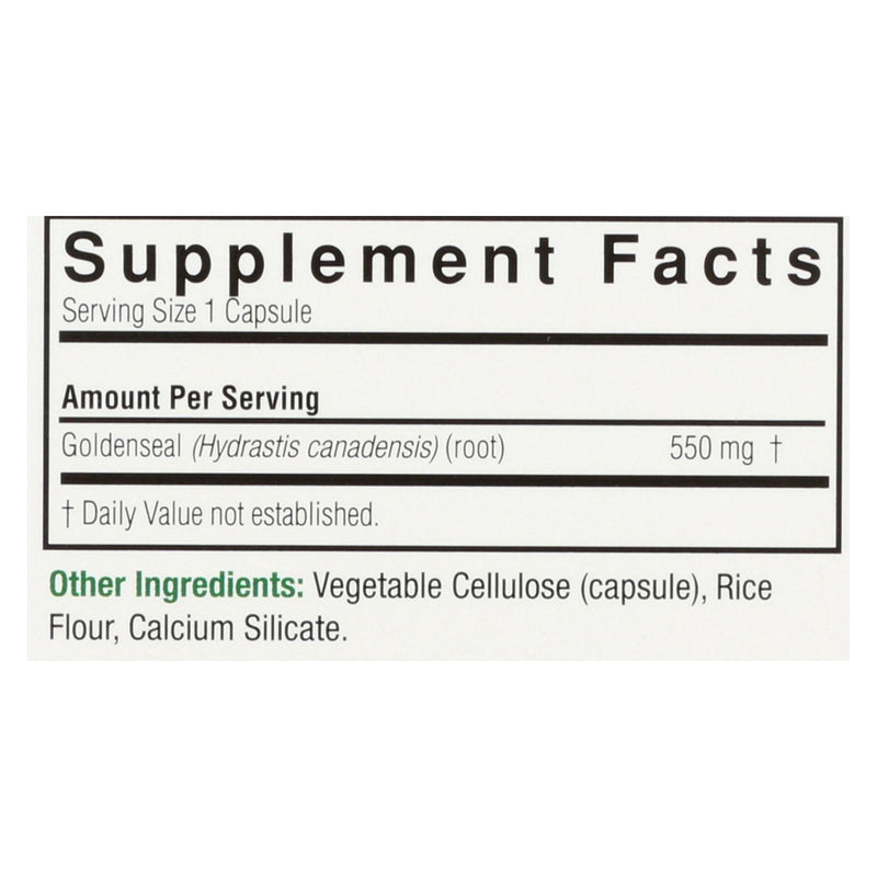 Nature's Answer - Goldenseal Root - 50 Vegetarian Capsules