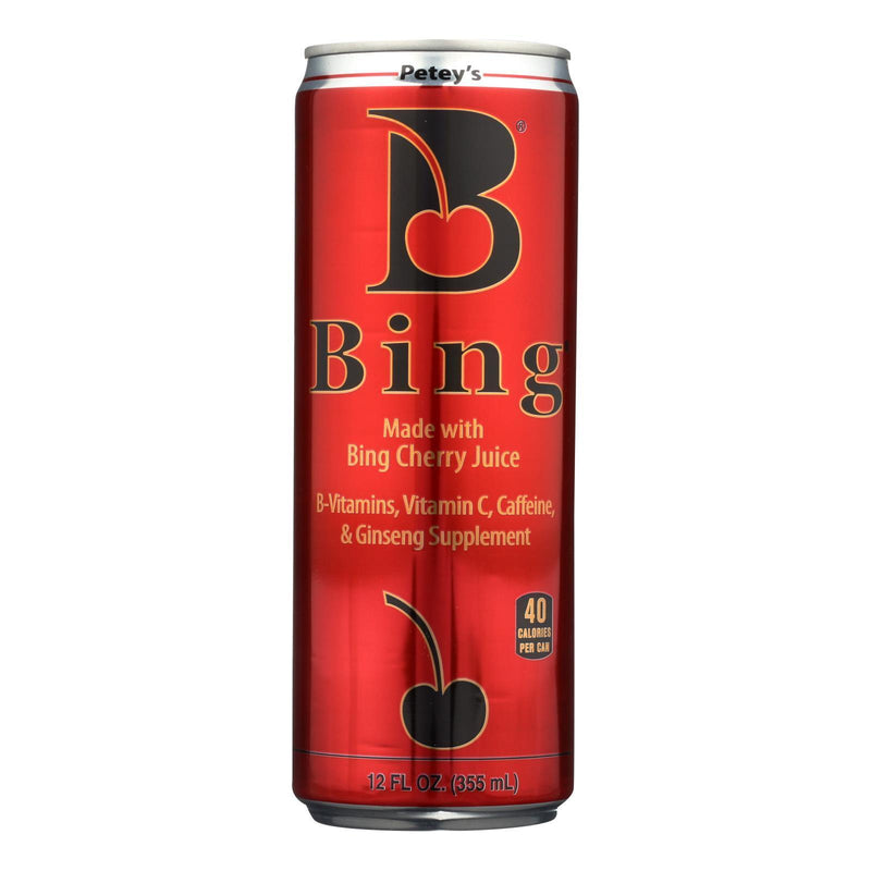 Petey's Bing Supplement Made With Bing Cherry Juice B-vitamins Vitamin C Caffeine & Ginseng Supplement - Case Of 24 - 12 Fz