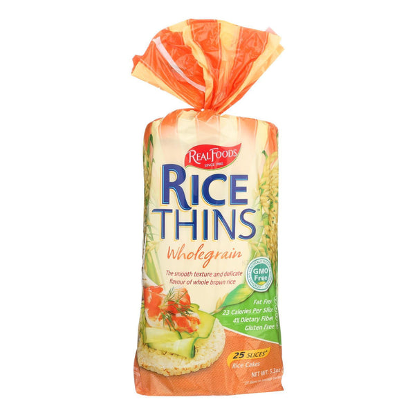 Real Foods Wholegrain Rice Thins - Case Of 6 - 5.3 Oz.