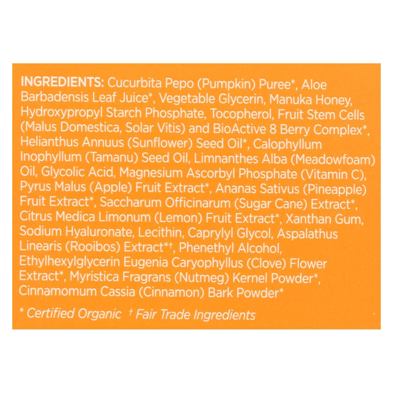 Andalou Naturals Glycolic Brightening Mask Pumpkin Honey - 1.7 Fl Oz