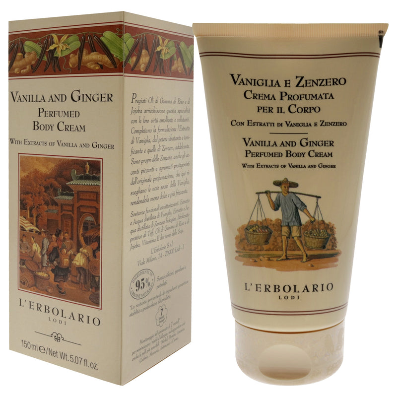 Perfumed Body Cream - Vanilla and Ginger by LErbolario for Unisex - 5.07 oz Body Cream