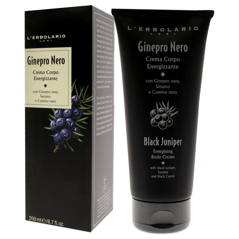 Energising Body Cream - Black Juniper by LErbolario for Unisex - 6.7 oz Body Cream