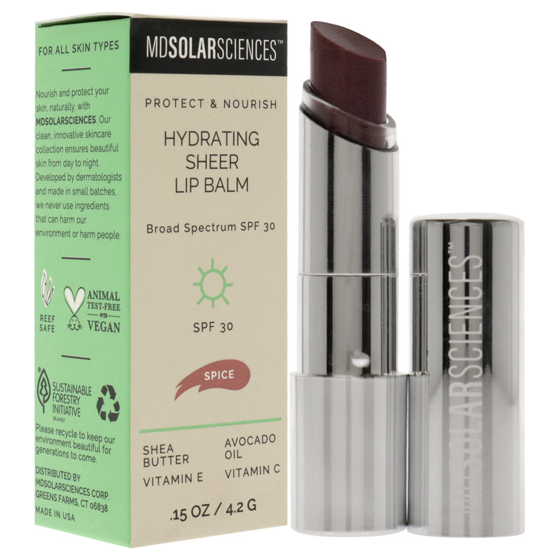 Hydrating Sheer Lip Balm SPF 30 - Spice by MDSolarSciences for Women - 0.15 oz Lip Balm