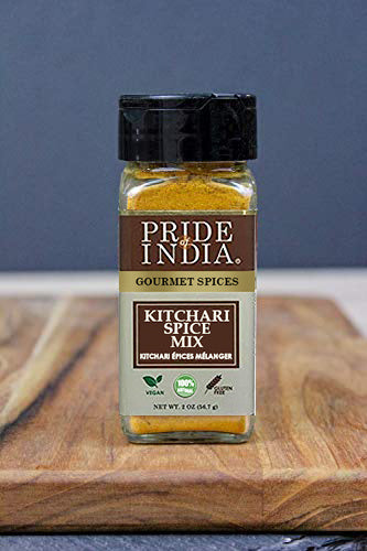 Pride of India - Kitchari Spice Seasoning - Made with Authentic Indian Spices - Good for Health Cleanse & Diet - Easy to Use - 2 oz. Small Dual Sifter Bottle