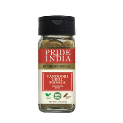 Pride of India | Tandoori Grill Masala1.5 oz (42.52 gm) | Blend of Exotic & Gourmet Spices | Tangy, Spicy, Smoky Flavor | Perfect for Chicken, Lamb Chops, Chickpea, Paneer | Vegan, Gluten-Free