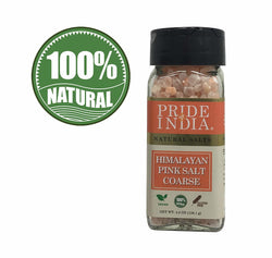 Pride Of India - Pure Himalayan Pink Salt - Enriched w/ 84+ Natural Minerals, Dual Sifter, Coarse Grind (4.8 oz, 136.1 gm)