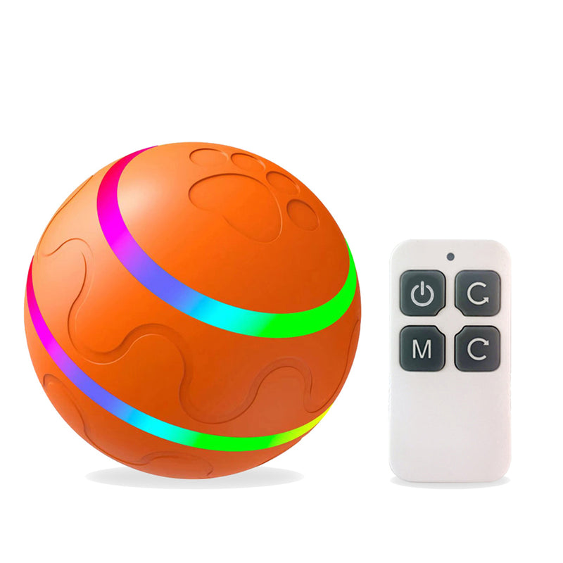 Interactive Dog Chew Toy Ball; Dog Balls Toy; USB Rechargeable Electric Pet Toy With LED Light