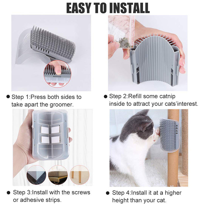 Pet Comb Removable Cat Corner Rubbing Brush Pet Hair Removal Massage Comb Pet Supplies