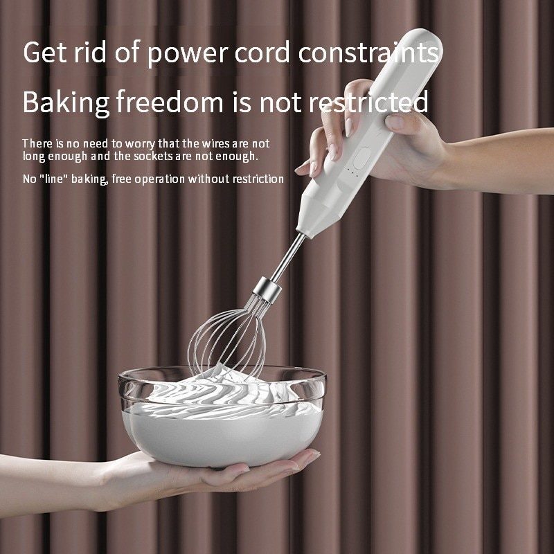 Electric Milk Frother Handheld Egg Beater Coffee Milk Drink Egg Mixer Foamer Foamer Household Kitchen Cooking Tool