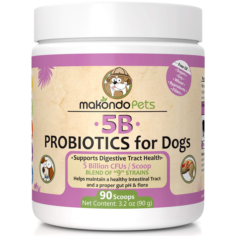 Probiotics for Dogs & Puppies Extra Strength 9 Species 5 Billion CFU per Scoop of Dog Probiotics and Digestive Enzymes for Dogs Support Fiber for Dogs  Dog Allergy Relief Powder Probiotic for Dogs