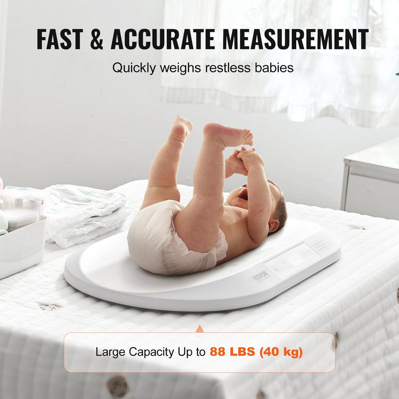 VEVOR Baby Scale Digital Infant Scale with Measuring Tape Hold & Tare Function