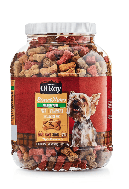 Ol' Roy Multi Flavored Biscuits for Mini Breeds, Dry, 36 oz Tub