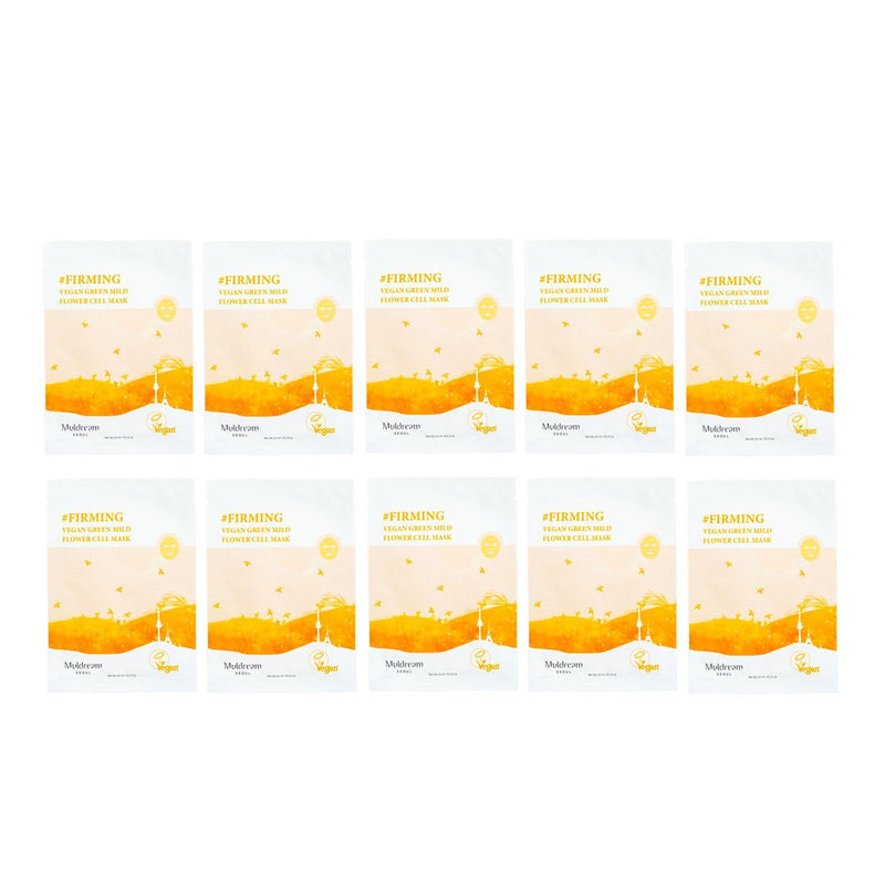 MULDREAM - Vegan Green Mild Flower Cell Mask 284266 10pcs