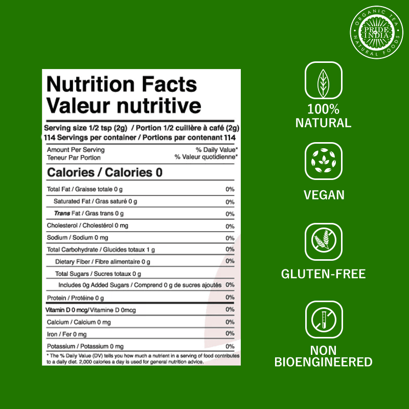 Pride of India | Senna Whole Leaf Powder 8 oz (227 gm) | Bitter & Pungent | Add it to smoothies, juices, hot water | Non-Bioengineered, Caffein-Free, Gluten-Free, Vegan