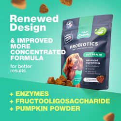 Probiotics for Dogs Support Gut Health Immunity Yeast Balance Itchy Skin Allergies Dog Probiotics and Digestive Enzymes Coprophagia Deterrent for Dogs 180 Probiotic Chews for Dogs