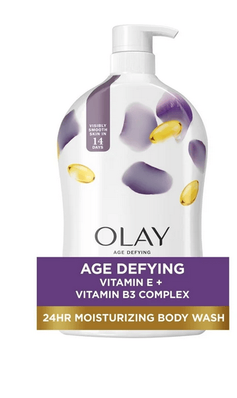 Olay Age Defying Body Wash for Women, Vitamin E, Pump, 33 fl oz