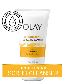 Olay Face Cleanser, Regenerist Vitamin C+Peptide Facial Wash, Exfoliating Face Cleanser for Dry Skin, 5.0 fl oz