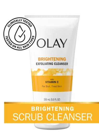 Olay Face Cleanser, Regenerist Vitamin C+Peptide Facial Wash, Exfoliating Face Cleanser for Dry Skin, 5.0 fl oz