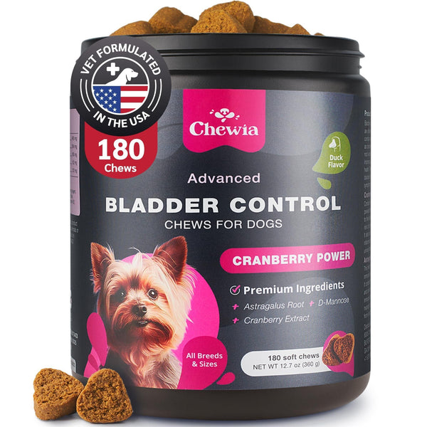 Dog UTI Treatment Dog Cranberry Supplement for Urinary Tract Bladder Kidney Health Incontinence Support Bladder Control Cranberry Chews Cranberry Supplement for Dog Incontinence