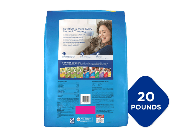 Purina Cat Chow Complete, Dry Cat Food, Chicken, 20 lb Bag