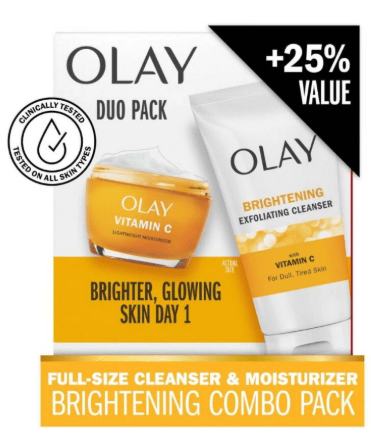 Olay Skin Care Regenerist Vitamin C+Peptide 24, Facial Cleanser 5 fl oz, Facial Moisturizer 1.7 fl oz